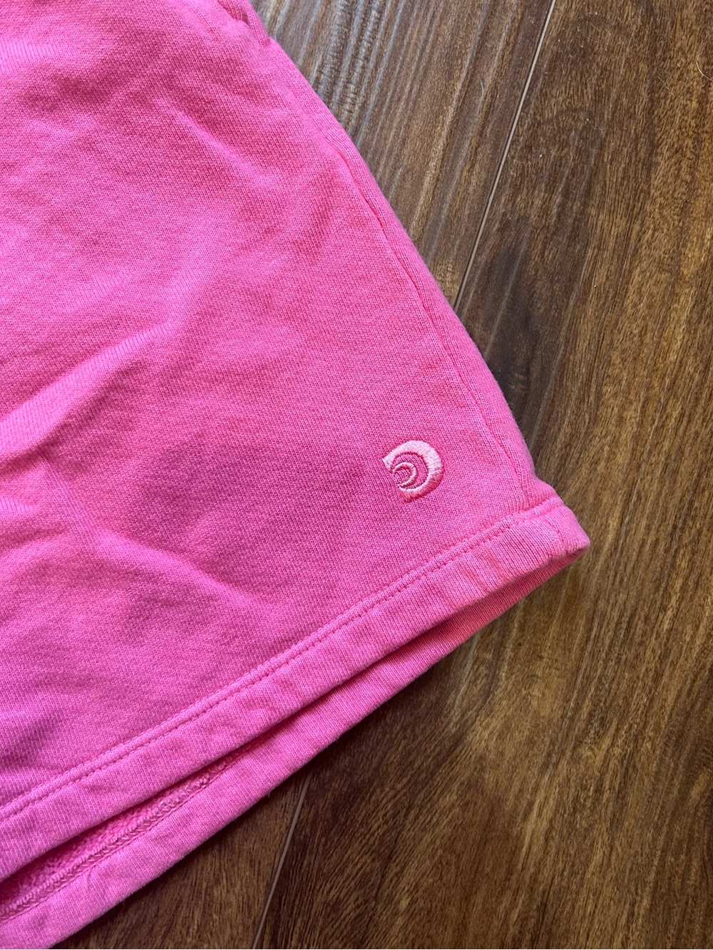 Daydreamer Pink Cotton Sweat Shorts - Elastic Waistband and Embroidered Logo - Picture 2 of 6